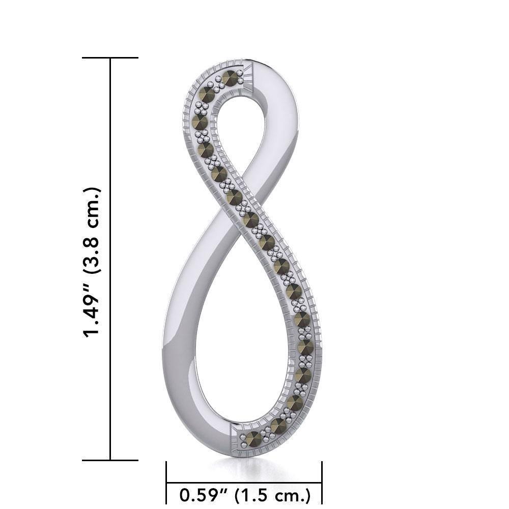 Infinity Silver Pendant with Marcasite TPD5362 Pendant