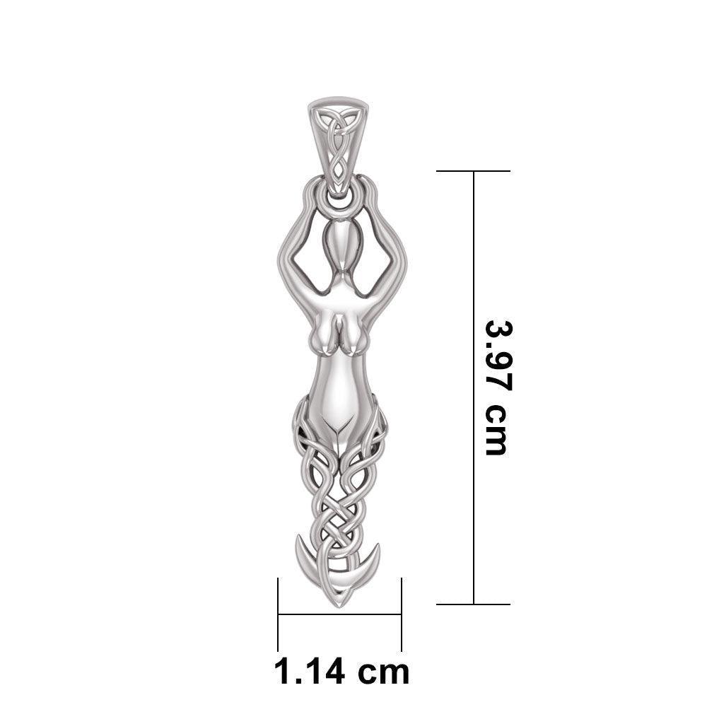 Silver Celtic Goddess Pendant TPD5471 - peterstone.dropshipping