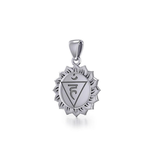 Vishuddha Throat Chakra Sterling Silver Pendant TPD5626 Pendant