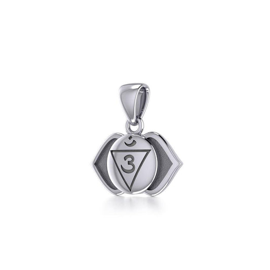 Ajna Third Eye Chakra Sterling Silver Pendant TPD5627 Pendant