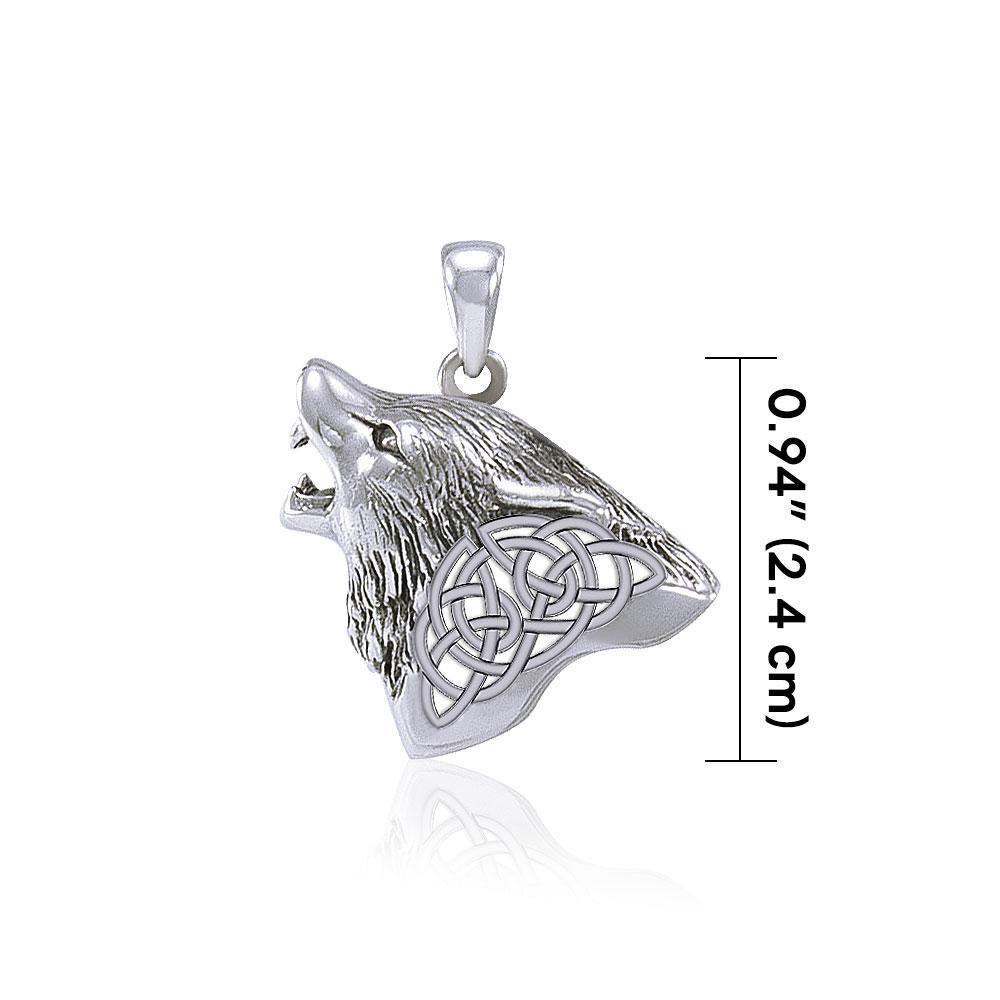 Celtic Wolf Silver Pendant TPD5662 Pendant