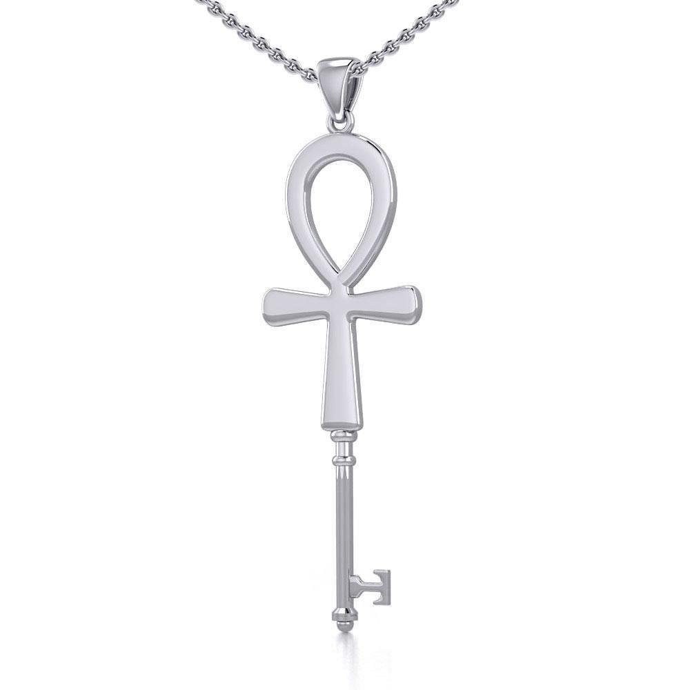 Ankh Spiritual Enchantment Key Silver Pendant TPD5707 - Peter Stone Wholesale