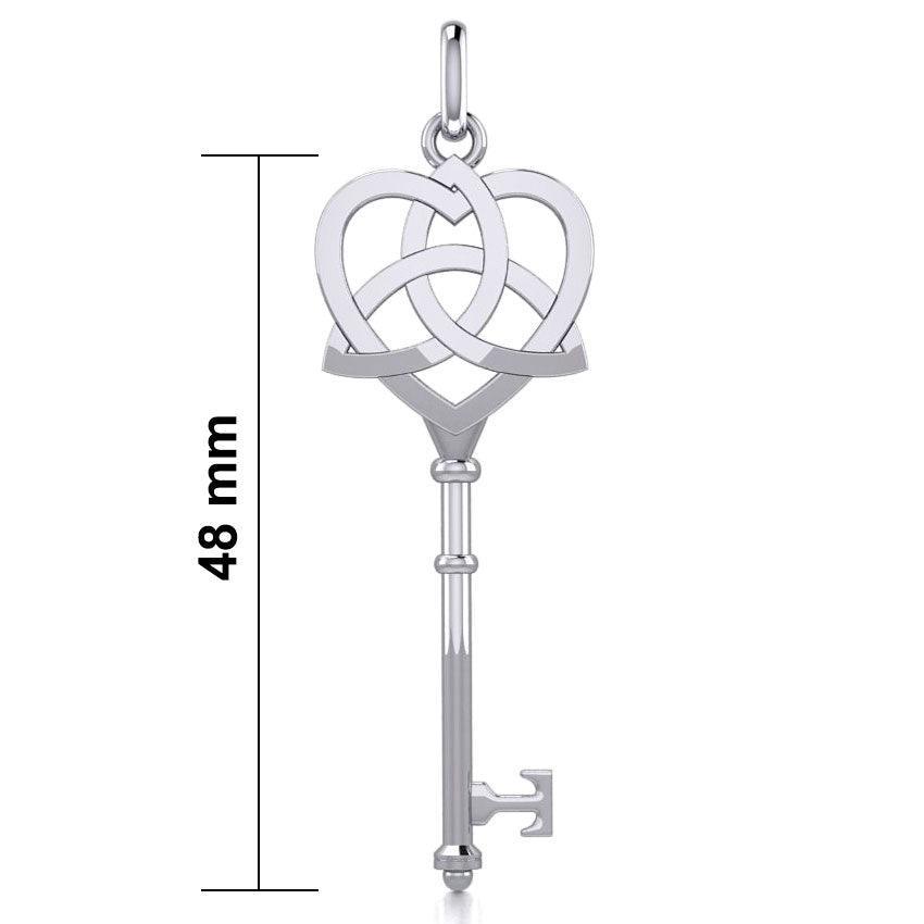 Celtic Heart Spiritual Enchantment Key Silver Pendant TPD5708 - peterstone.dropshipping