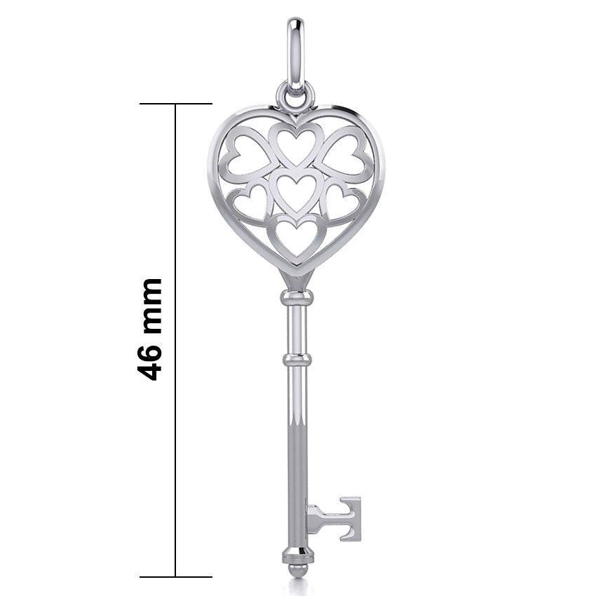 Heart Spiritual Enchantment Key Silver Pendant TPD5709 - peterstone.dropshipping