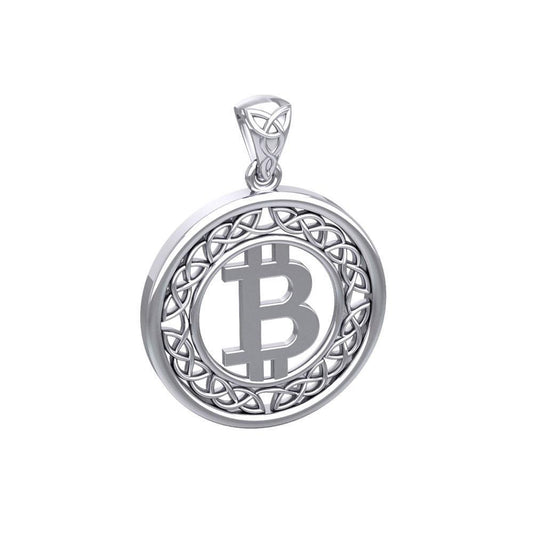 Celtic Bitcoin Sterling Silver Small Pendant TPD5864 - peterstone.dropshipping