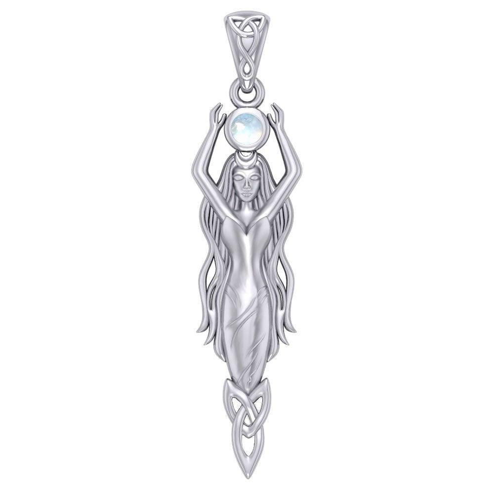 Goddess Brigid Silver pendant with Gem TPD5889 - peterstone.dropshipping