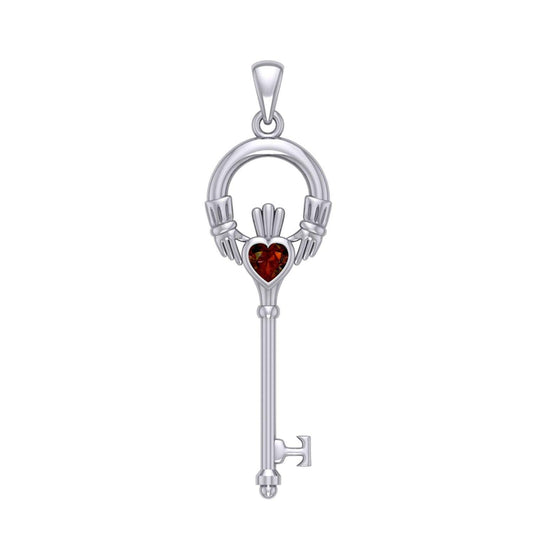 Irish Claddagh Spiritual Key Silver Pendant TPD5903 - peterstone.dropshipping