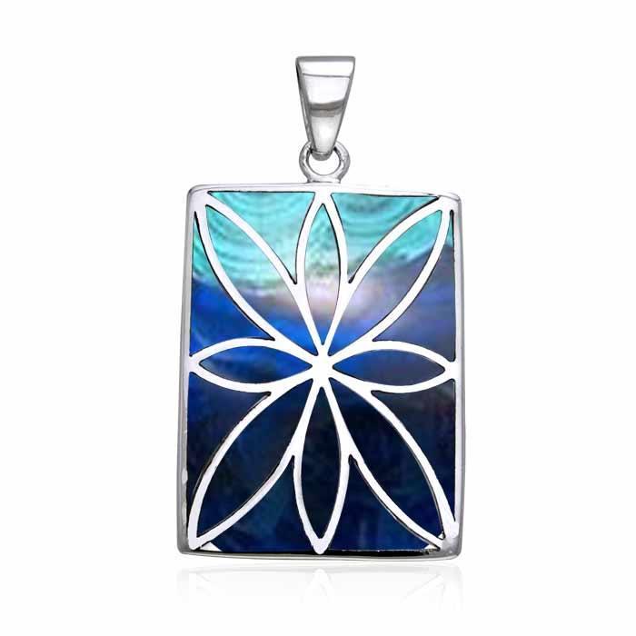 Flower Flat Cabochon Rectangle Pendant TPD593 Pendant