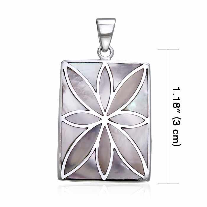 Flower Flat Cabochon Rectangle Pendant TPD593 Pendant