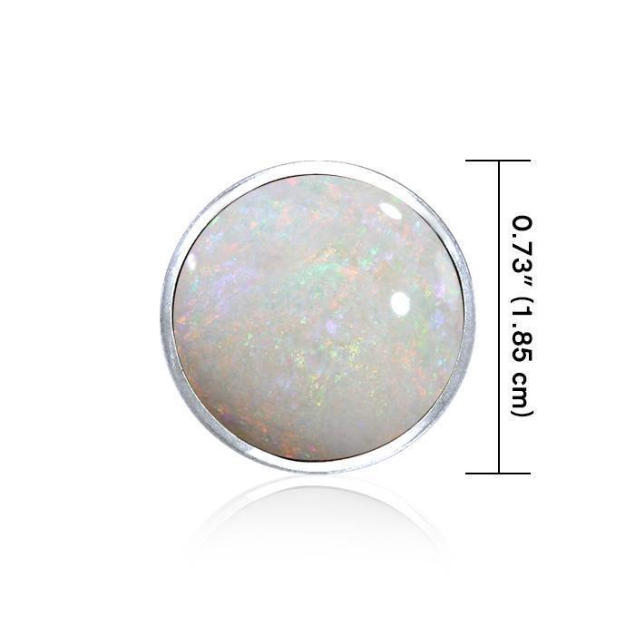 Circle Cabochon Silver Pendant TPD716 Pendant