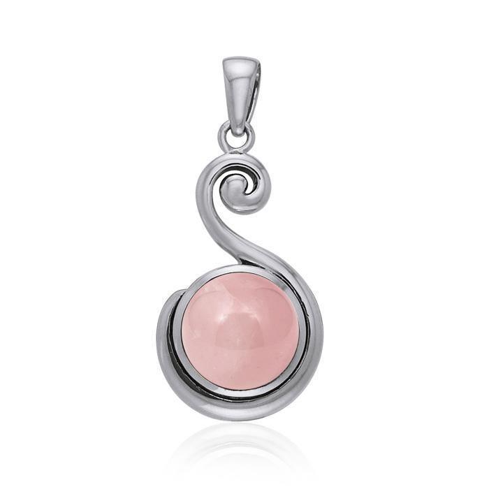 Spiral Cabochon Silver Pendant TPD717 Pendant