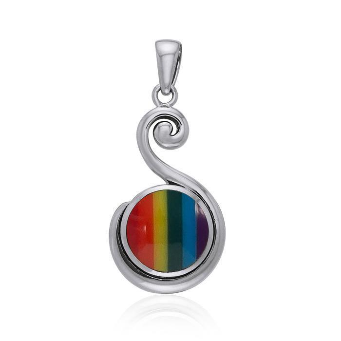 Spiral Cabochon Silver Pendant TPD717 Pendant