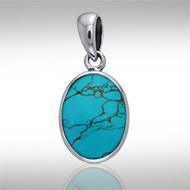 Oval Cabochon Silver Pendant TPD736 Pendant