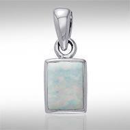 Rectangle Cabochon Silver Pendant TPD737 Pendant