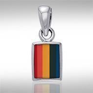 Rectangle Cabochon Silver Pendant TPD737 Pendant