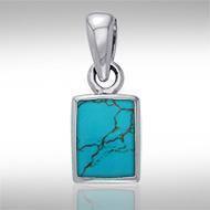 Rectangle Cabochon Silver Pendant TPD737 Pendant