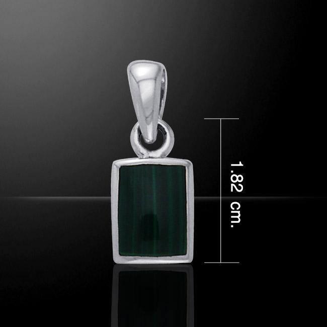 Rectangle Cabochon Silver Pendant TPD737