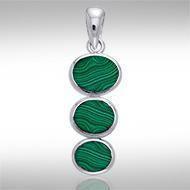 Tiered Cabochon Silver Pendant TPD738 Pendant