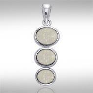 Tiered Cabochon Silver Pendant TPD738 Pendant