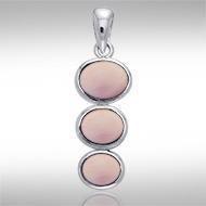 Tiered Cabochon Silver Pendant TPD738 Pendant