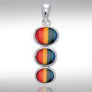 Tiered Cabochon Silver Pendant TPD738 Pendant