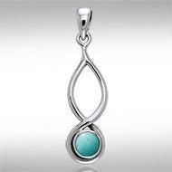 Infinity Cabochon Silver Pendant TPD739 Pendant