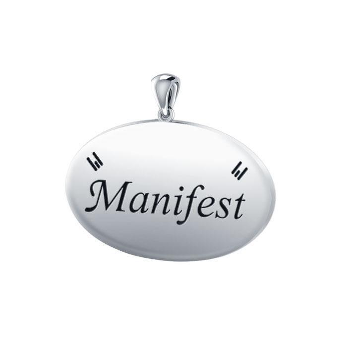 Empowering Words Manifest Silver Pendant TPD789