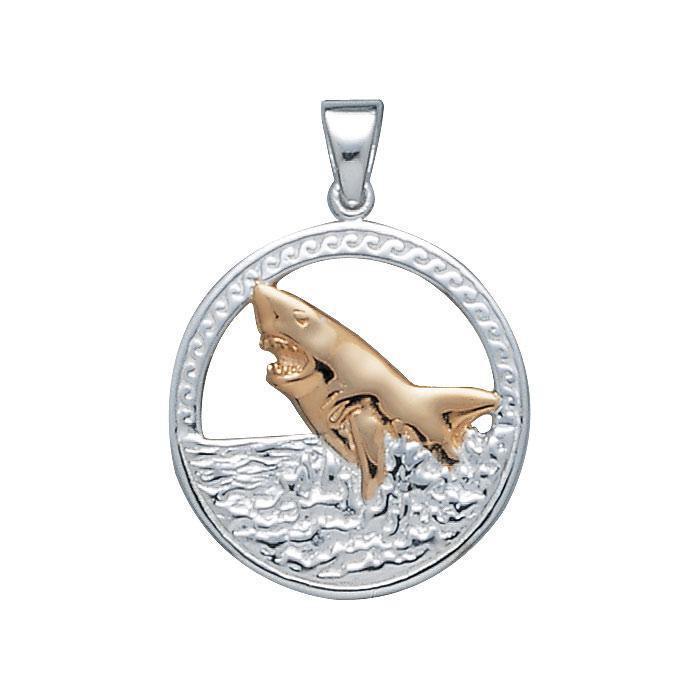 Shark Silver and Gold Pendant TPV2733 - Pendants