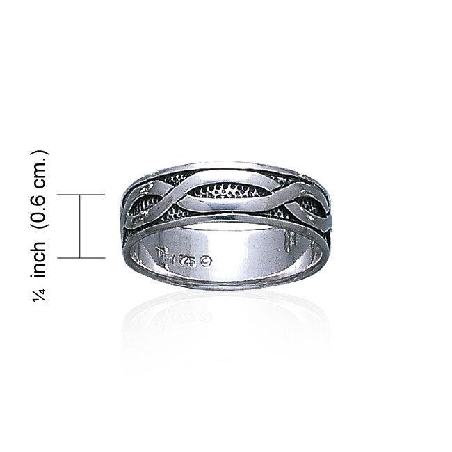 Life’s deep and eternal ~ Celtic Knotwork Sterling Silver Ring TR043 Ring