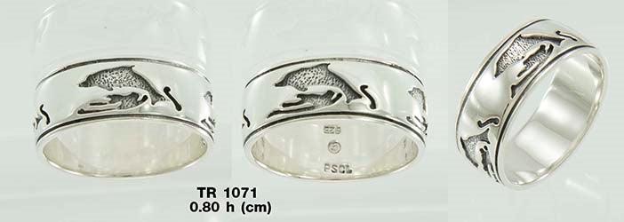 Silver Dolphin Ring TR1071 - peterstone.dropshipping