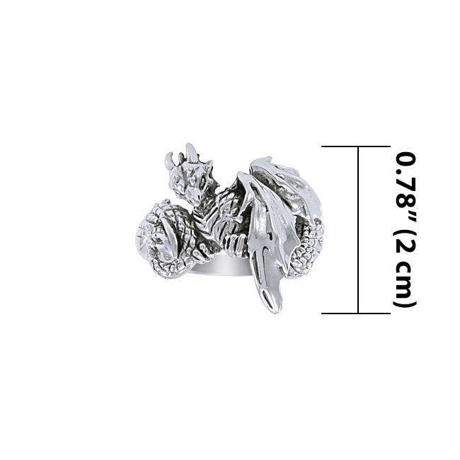 Dragon Wrap Silver Ring TR1504 - peterstone.dropshipping