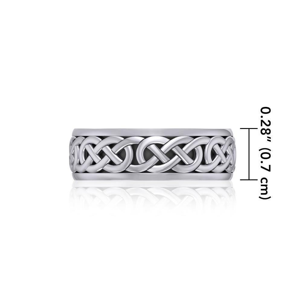 Celtic Knotwork Silver Spinner Band Ring TR1687 Ring