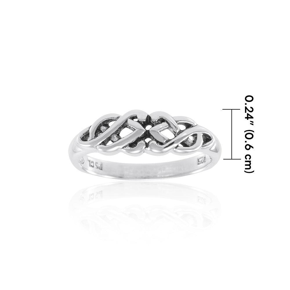 Celtic Knotwork Sterling Silver Ring TR1767 Ring