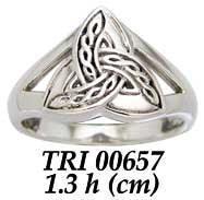 Braided Celtic Triquetra Ring TRI657 - peterstone.dropshipping