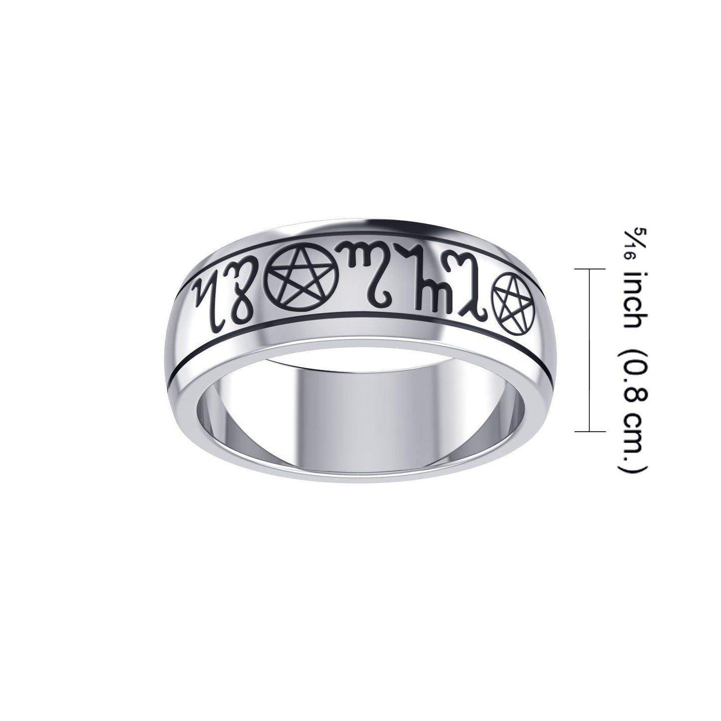 Theban Silver Handfasting Ring TRI057 Ring