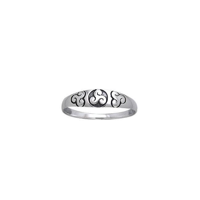 Triple Triskele Silver Ring TRI062 - peterstone.dropshipping