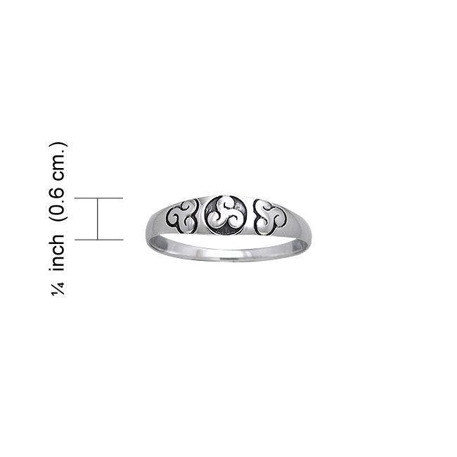 Triple Triskele Silver Ring TRI062 - peterstone.dropshipping