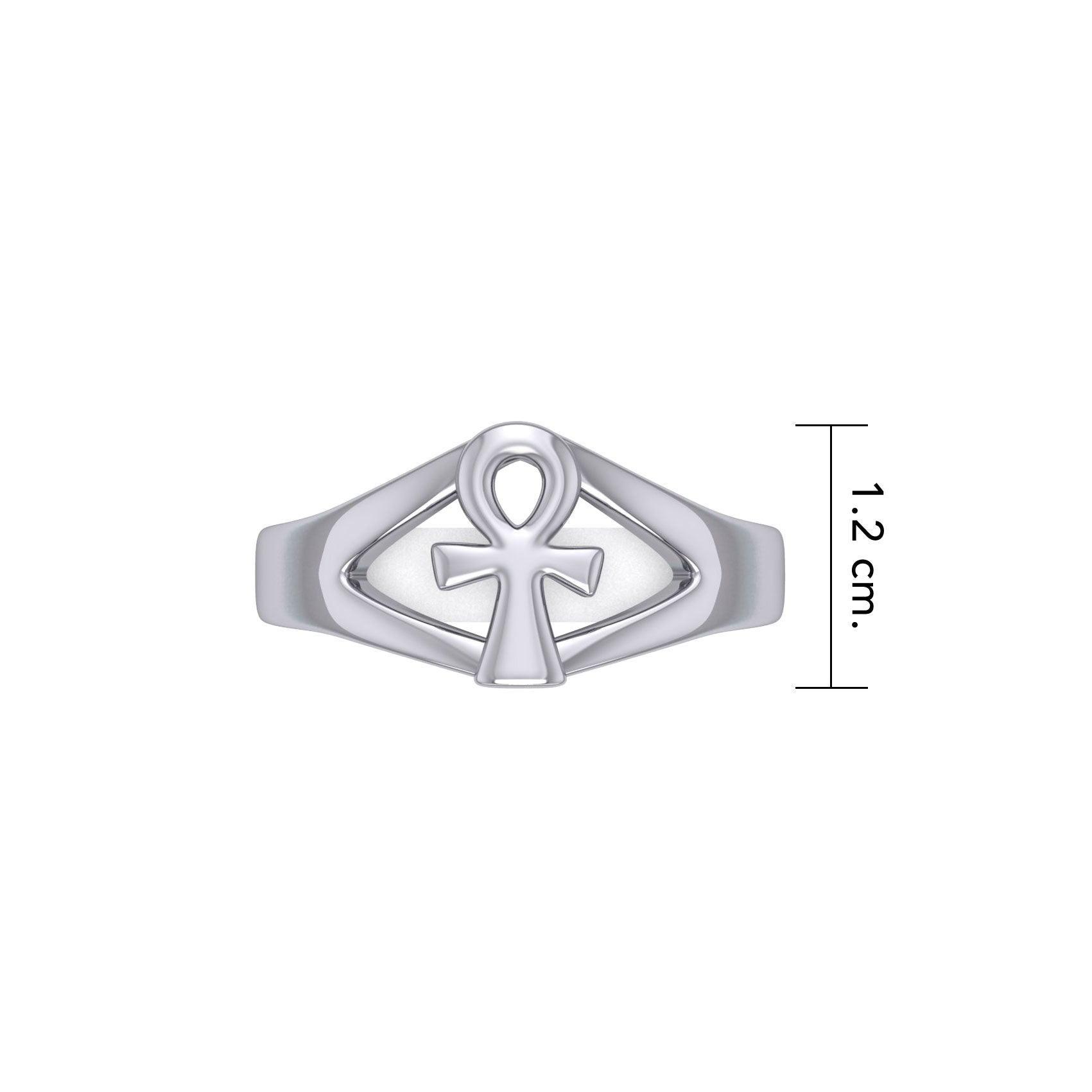 Ankh Cross Silver Ring TRI1294 - peterstone.dropshipping