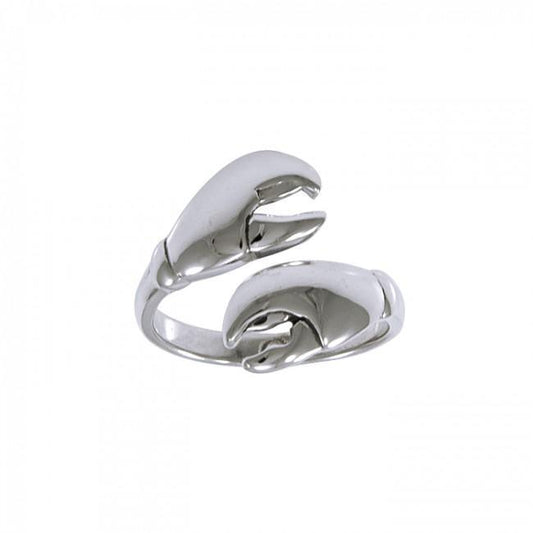 Lobster Claw Silver Wrap Ring TRI1416