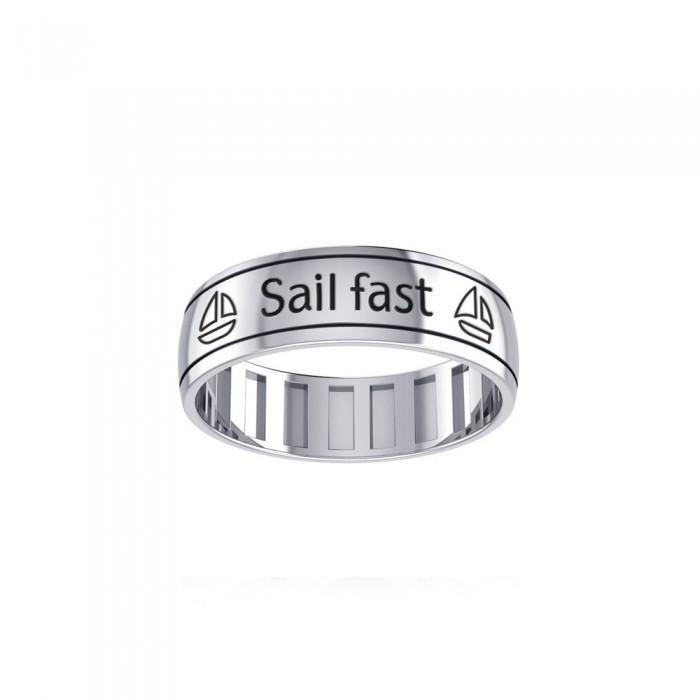 Sail Fast Sail Forever Spinner Ring TRI1429