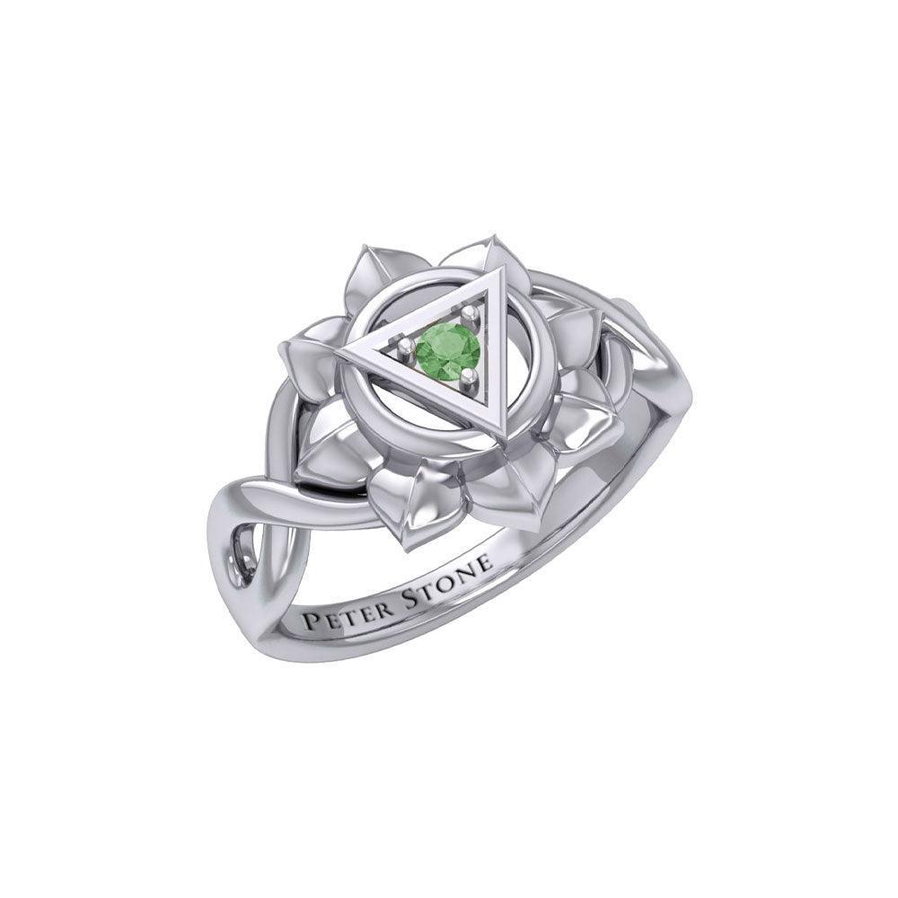 Manipura Solar Plexus Chakra with Celtic Designs Sterling Silver Ring TRI2338 - peterstone.dropshipping