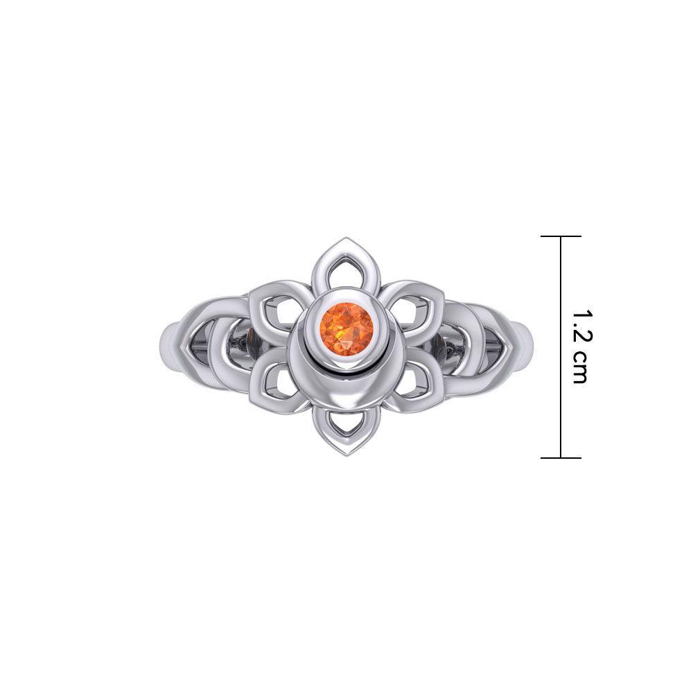 Svadhisthana Sacral Chakra with Celtic Designs Sterling Ring TRI2350 - peterstone.dropshipping