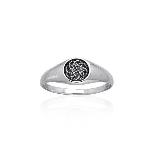 Celtic Knotwork Sterling Silver Ring TRI066 - peterstone.dropshipping