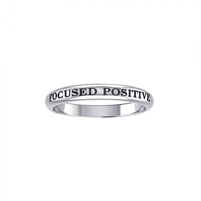 Focused Positivity Silver Ring TRI423 - Wholesale Jewelry