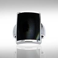 Large Rectangle Inlaid Stone Ring TRI508 Ring