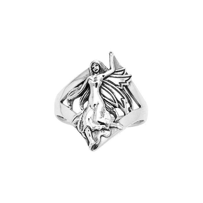 Dancing Fairy Silver Ring TRI522