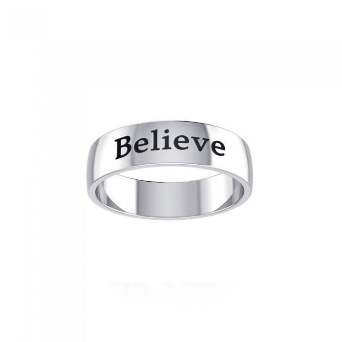 Believe Silver Ring TRI699