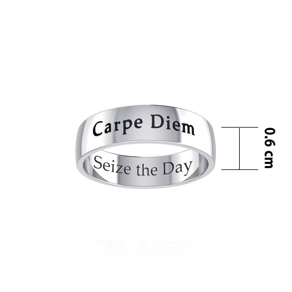 Carpe Diem Sterling Silver Ring TRI984 - peterstone.dropshipping