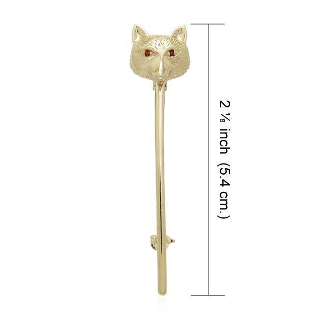 Fox with Gemstone Eyes Vermeil Brooch VBC084 Brooch