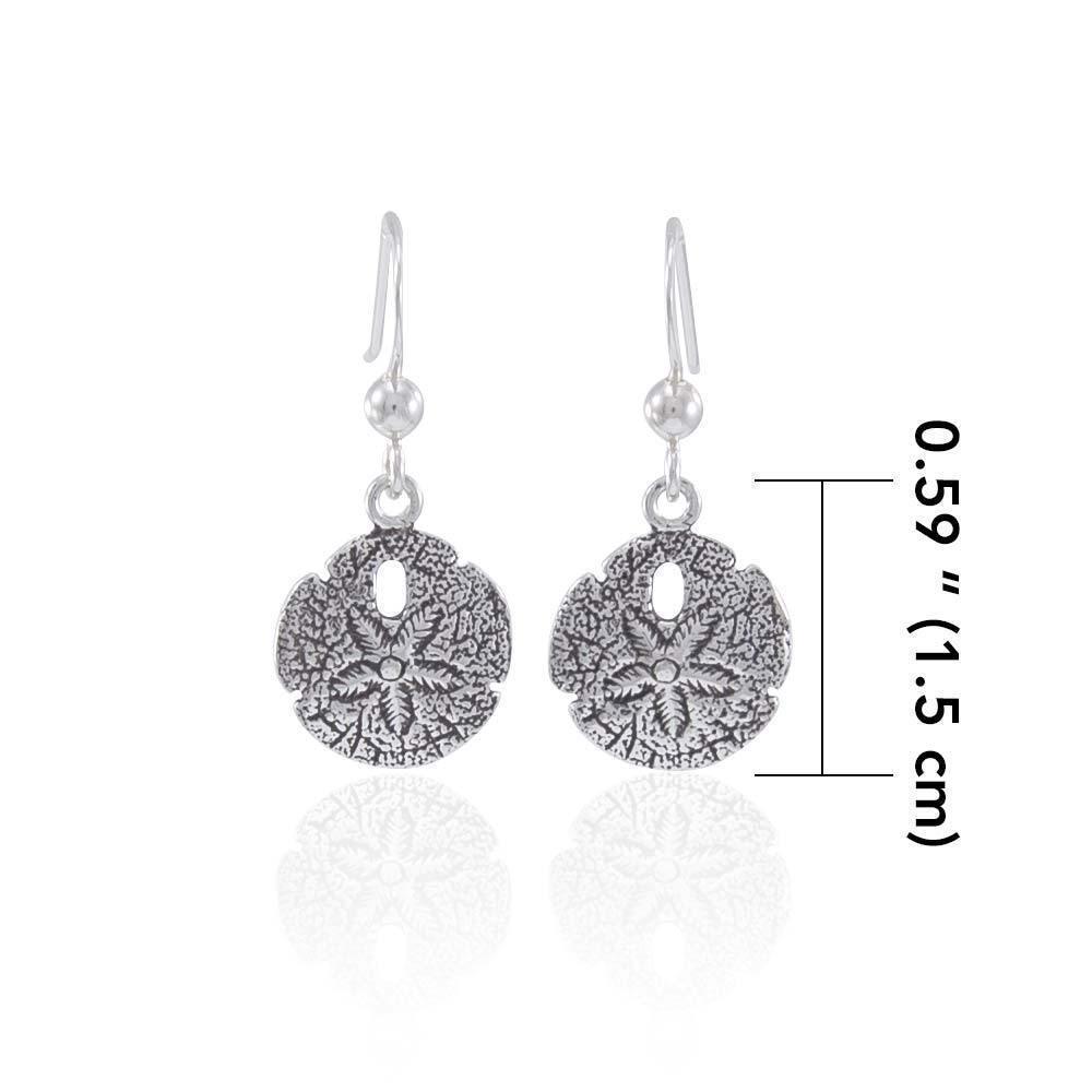 Wear your Sand Dollar of Memories ~ Sterling Silver Jewelry Hook Earrings JE233 Earrings